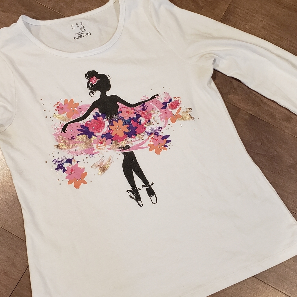 🌷CRB Girl fashionista long sleeve tee shirt XL 16
